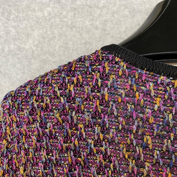 St John Pink Multicolor Cardigan 36" Bust • Metallic Accent • Very Pretty! - Picture 6 of 6